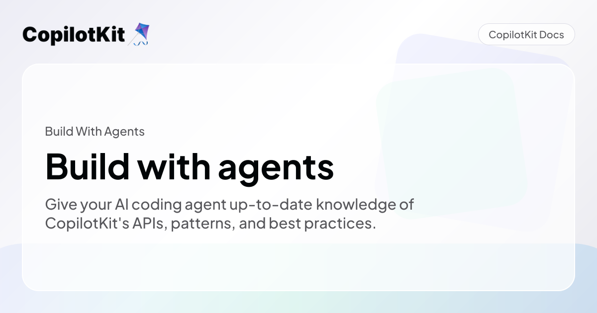 Build with agents