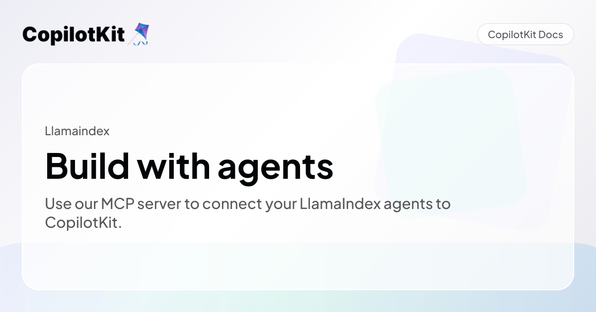 Build with agents