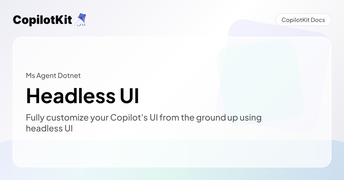 Fully Headless UI