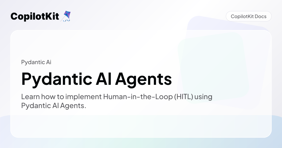 Pydantic AI Agents